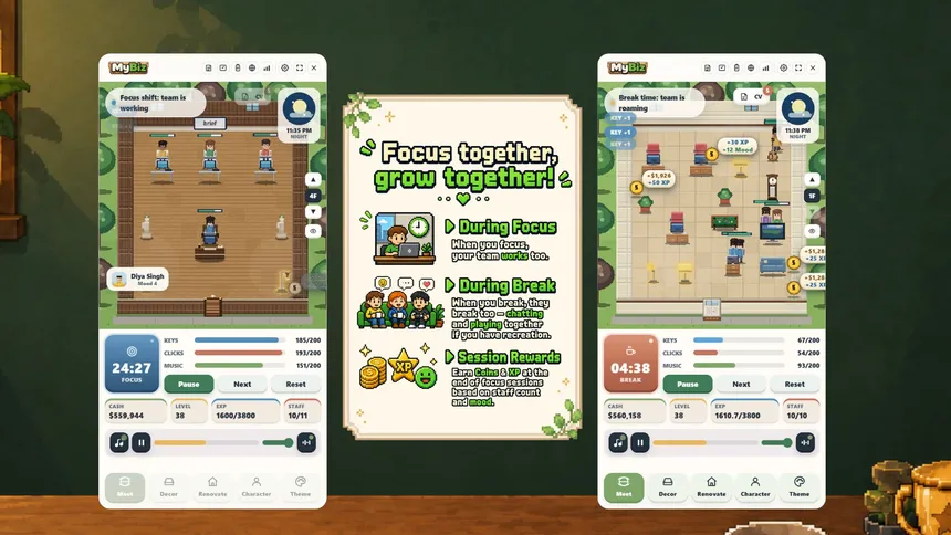 Скриншот 5 к игре MyBiz: Pomodoro Desk Tycoon