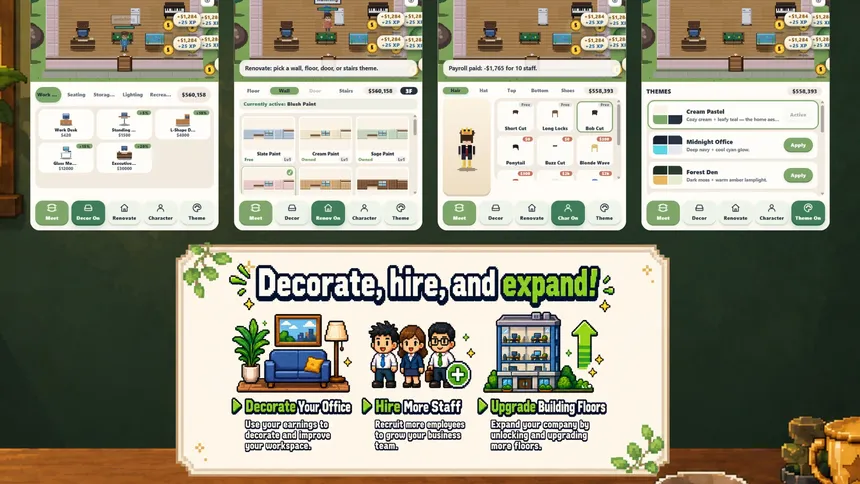 Скриншот 6 к игре MyBiz: Pomodoro Desk Tycoon