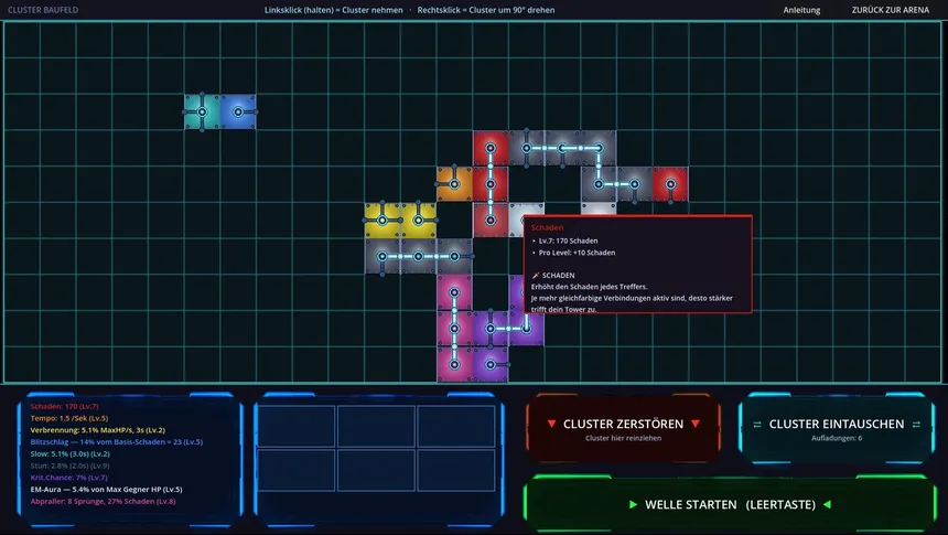 Скриншот 5 к игре Cluster - Roguelike Tower Defense