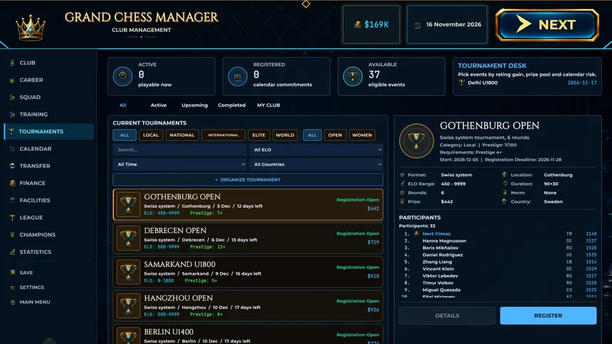 Скриншот 7 к игре Grand Chess Manager: Road to Grandmaster