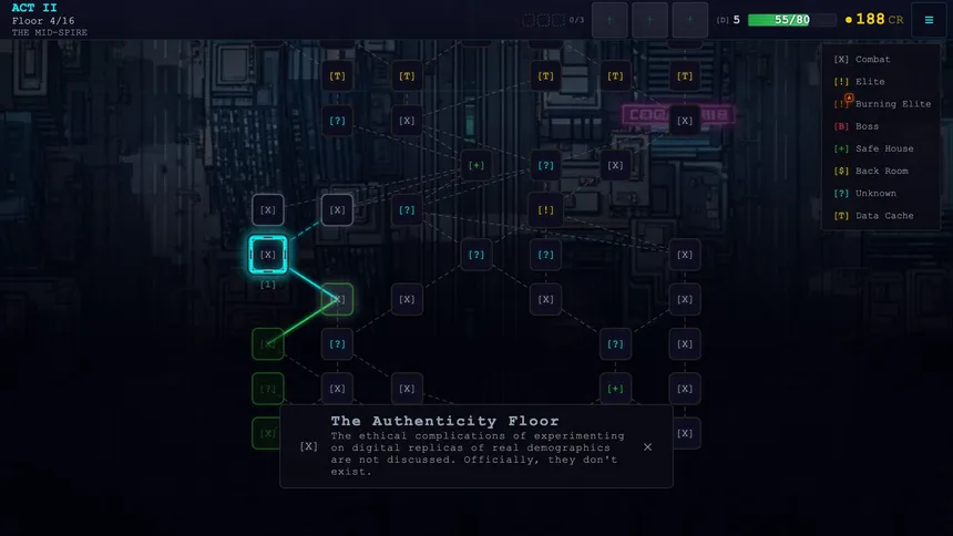 Скриншот 5 к игре CyberDeck: The Cyberpunk Roguelike Deckbuilder