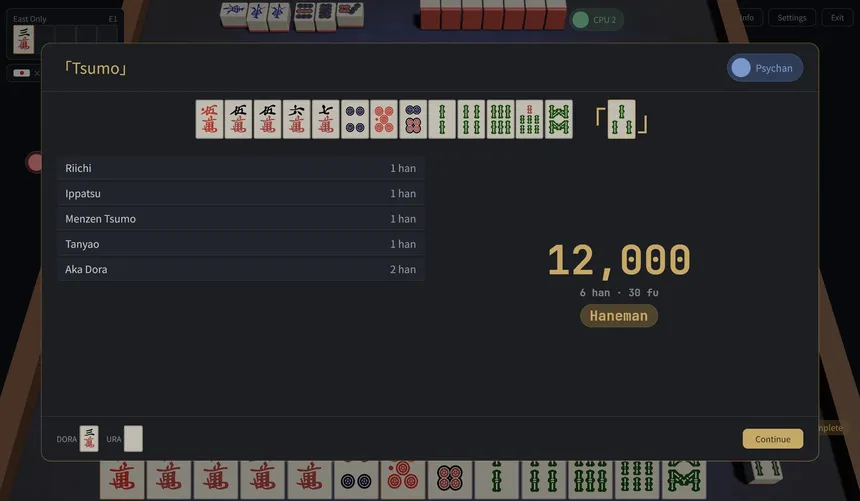 Скриншот 5 к игре Agari — Riichi Mahjong
