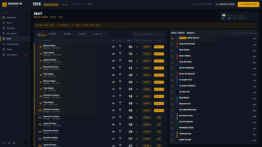 Скриншот 5 к игре Gridiron Football GM
