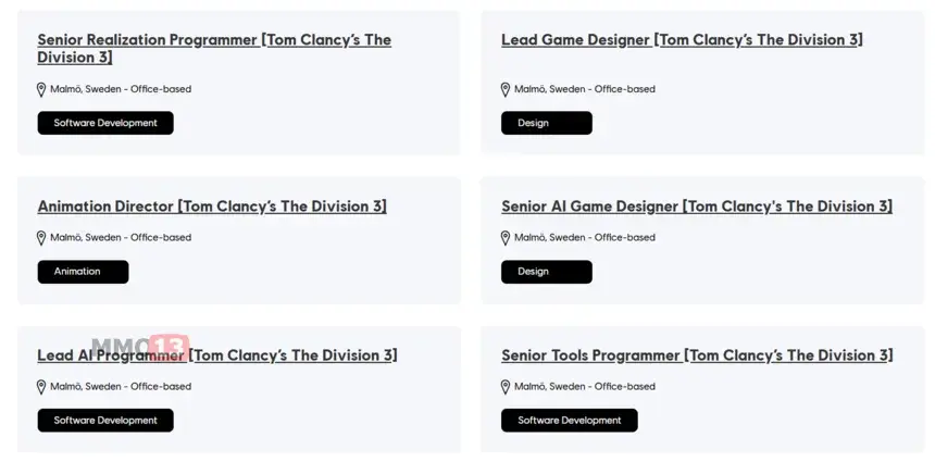 Новые вакансии раскрыли детали разработки Tom Clancy's The Division 3