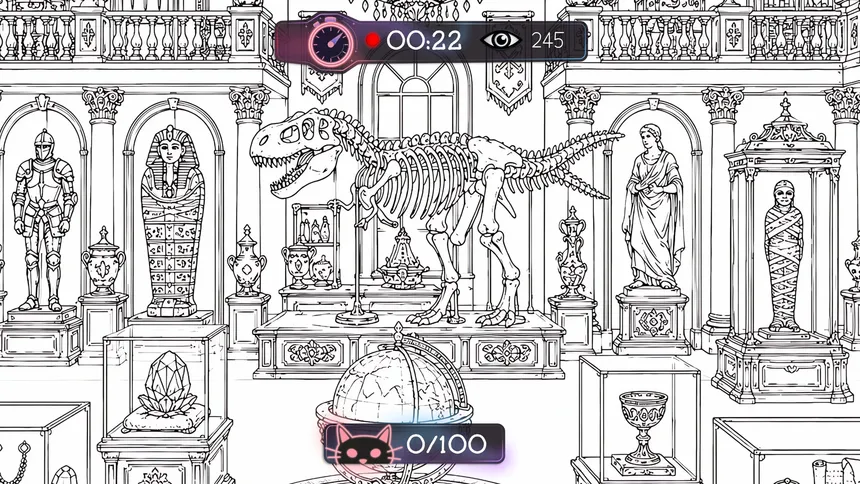 Скриншот 5 к игре 100 Hidden Cats Stream Live
