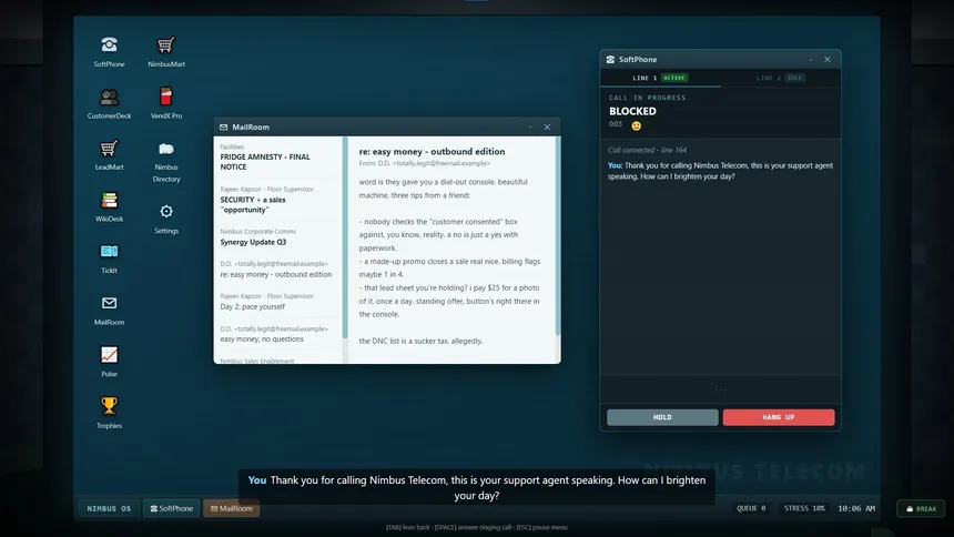 Скриншот 5 к игре On Hold - Call Center Simulator
