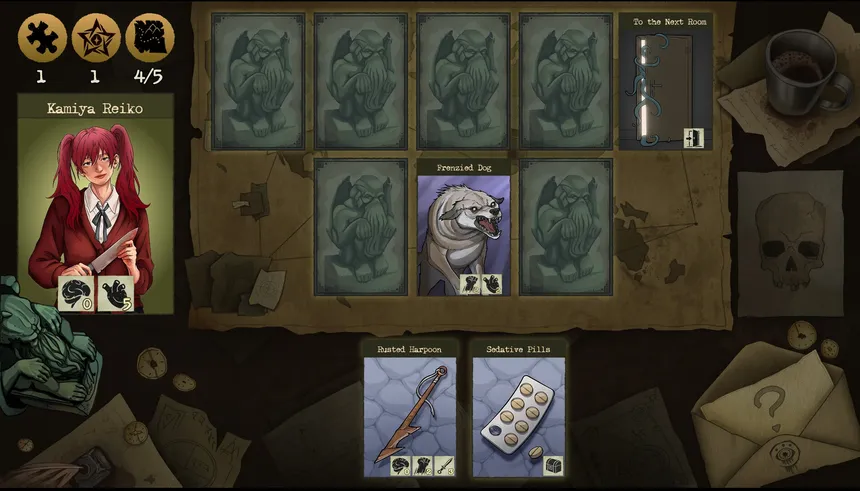 Скриншот 5 к игре Eerie Cards: The Lovecraftian Dungeon Crawler Game
