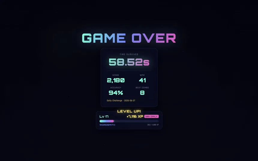 Скриншот 5 к игре Typerain