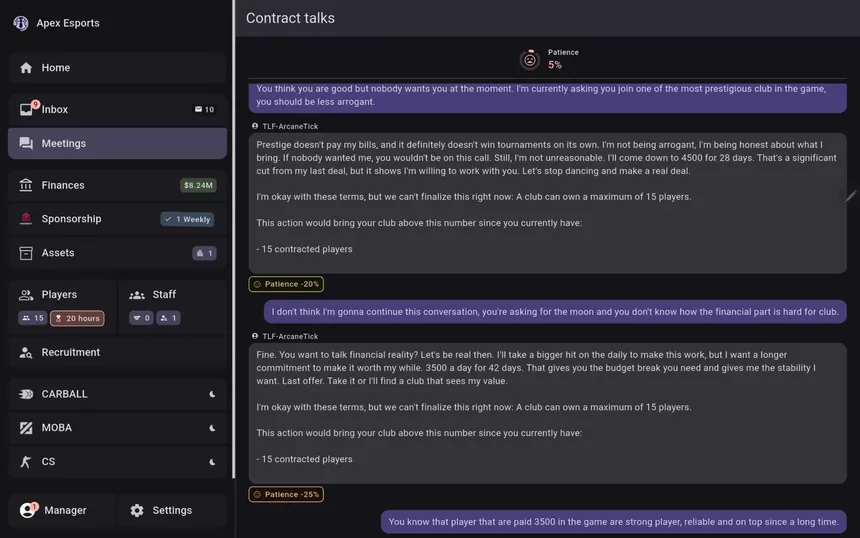 Скриншот 8 к игре ESMO: Esports Manager Online