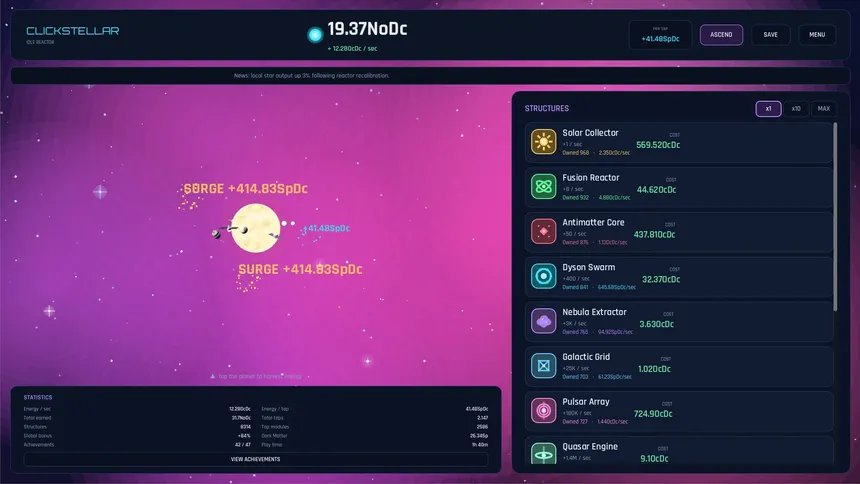 Скриншот 5 к игре Clickstellar