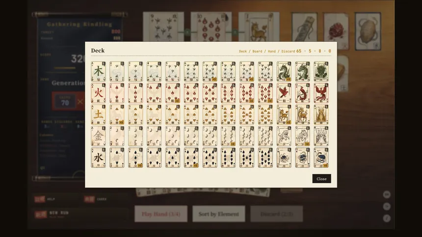Скриншот 5 к игре Wuxing - Elemental Array Poker