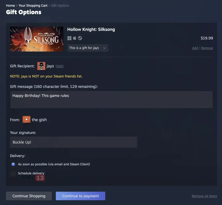 В Steam обновили систему подарков — дарить игры стало проще