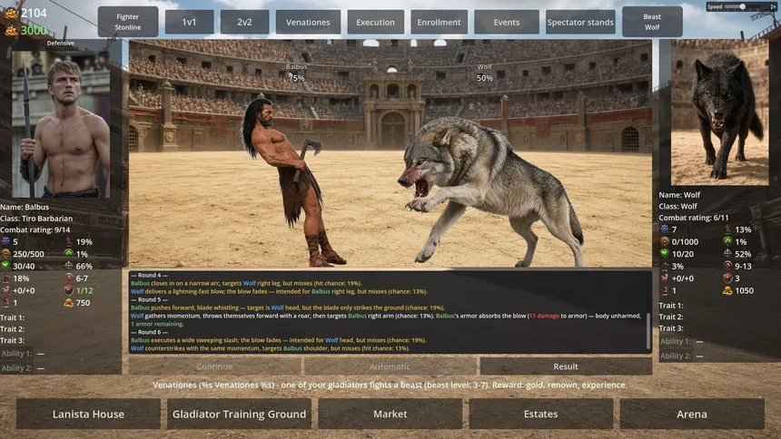 Скриншот 5 к игре Ludus Manager: Gladiator Tycoon