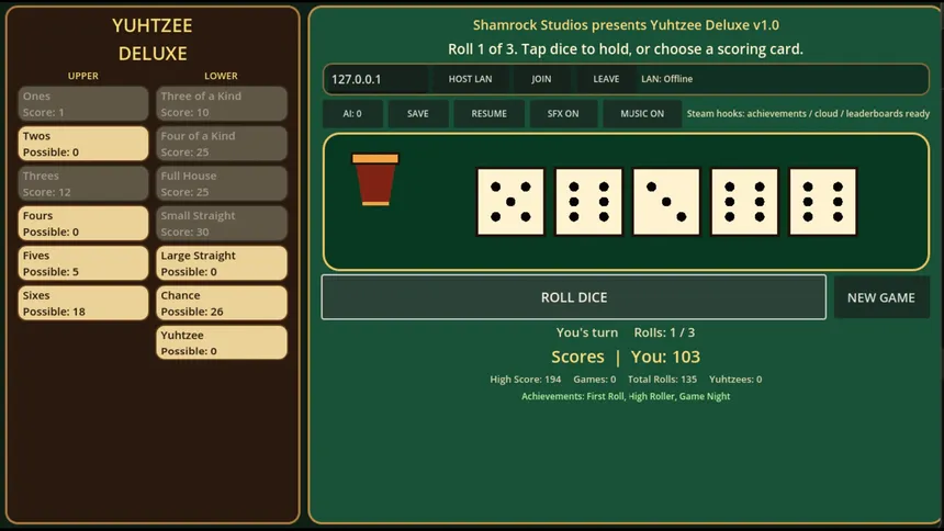 Скриншот 5 к игре Yuhtzee