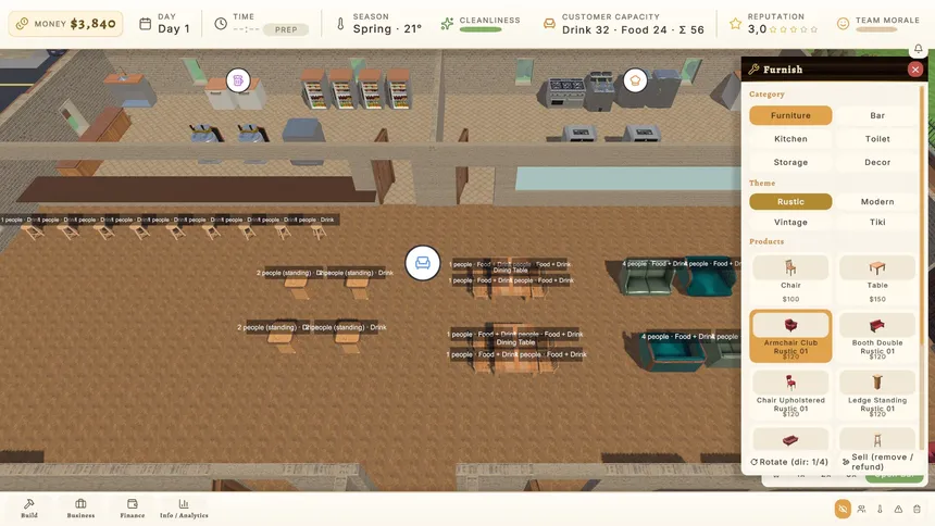 Скриншот 7 к игре Bar Baron: Restaurant & Nightlife Tycoon