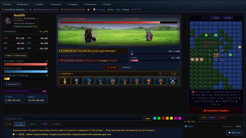 Скриншот 6 к игре Crystaria Online