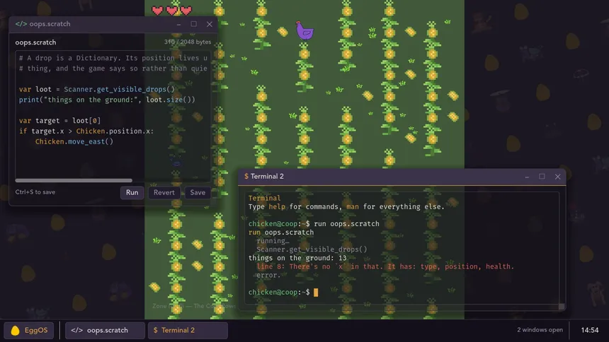 Скриншот 7 к игре ChickenScratch: Cluck & Code