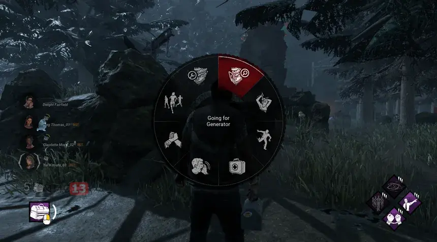Dead by Daylight получит колесо быстрых сообщений для координации выживших