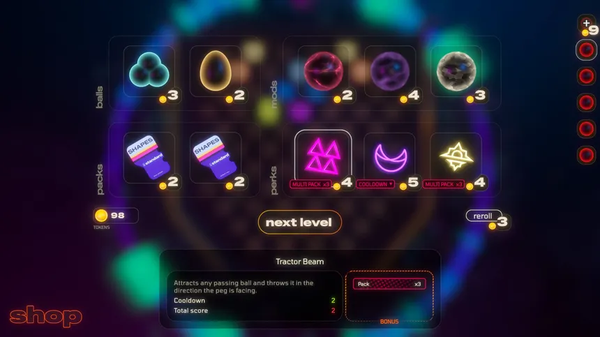 Скриншот 5 к игре HYPERDROP: A Pachinko Roguelite