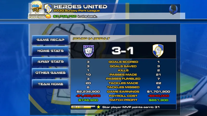 Скриншот 6 к игре Heroic Sports Football : Enhanced Edition