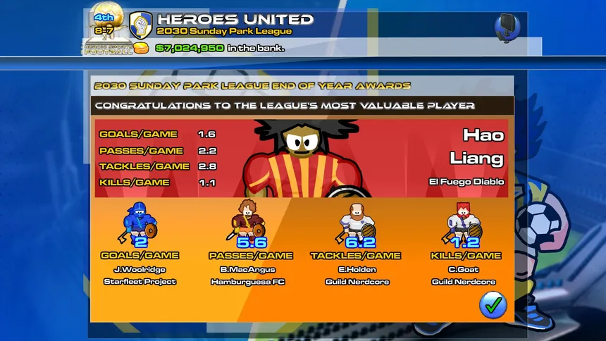Скриншот 8 к игре Heroic Sports Football : Enhanced Edition