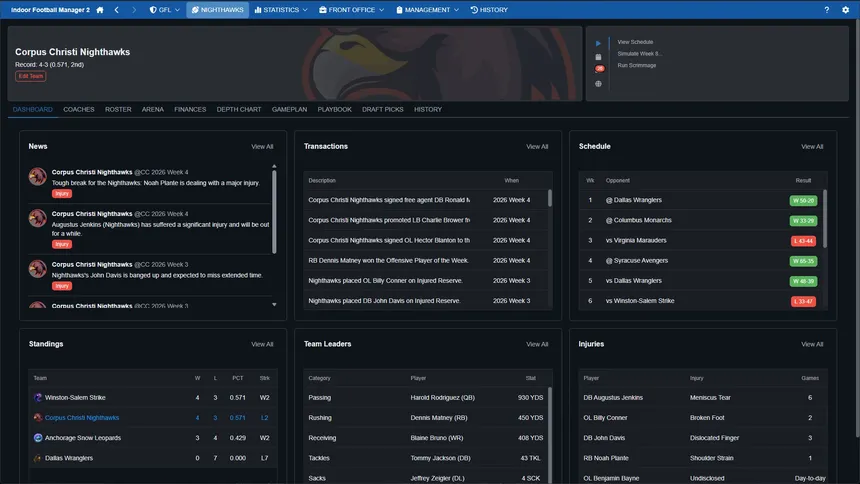 Скриншот 5 к игре Indoor Football Manager 2