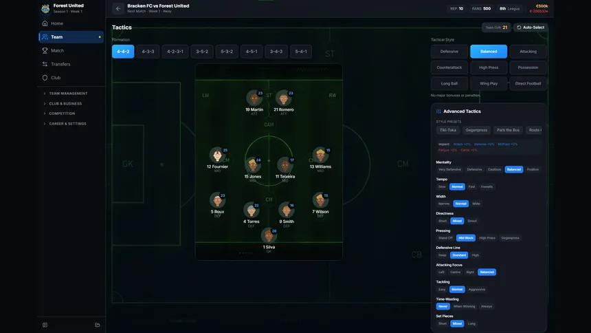 Скриншот 5 к игре Goalcrest: Club Management Tycoon
