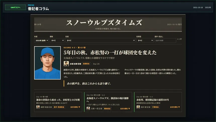 Скриншот 7 к игре 47都道府県にプロ野球チームが存在する世界線で日本一の球団をめざそう！