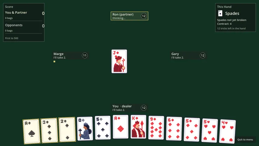 Скриншот 5 к игре Full Deck: Euchre, Spades, Hearts, and More