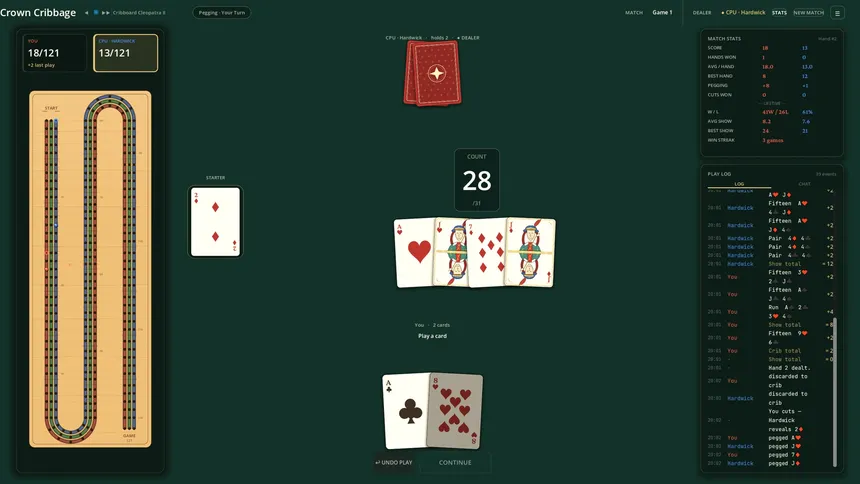 Скриншот 5 к игре Crown Cribbage