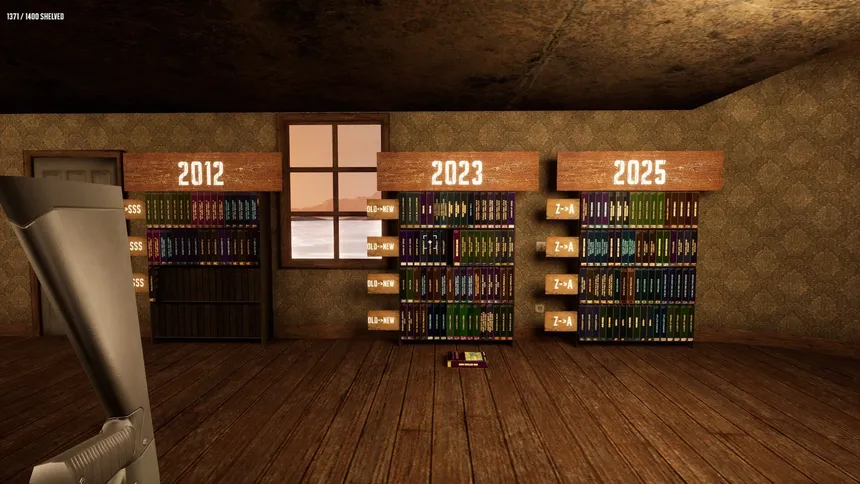 Скриншот 6 к игре Game Shelver 99: I must organize my Steam Library and defend it against pirates with a shotgun