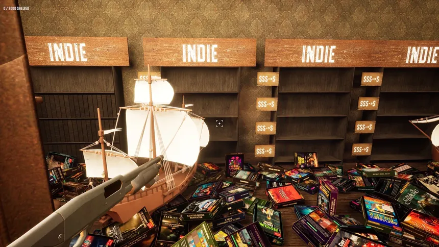 Скриншот 8 к игре Game Shelver 99: I must organize my Steam Library and defend it against pirates with a shotgun