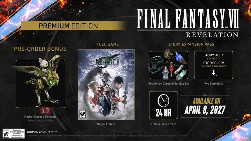 Дата релиза, предзаказы и новый трейлер Final Fantasy VII Revelation