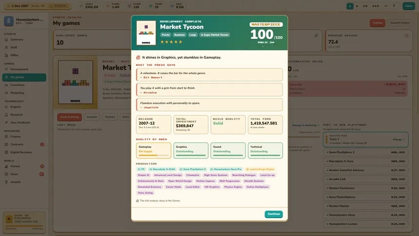 Скриншот 6 к игре Game Dev Empire