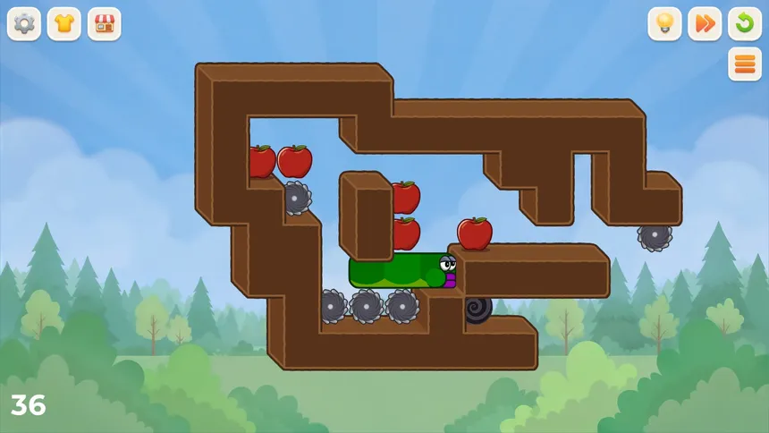 Скриншот 4 к игре Apple Worm: Logic Puzzle