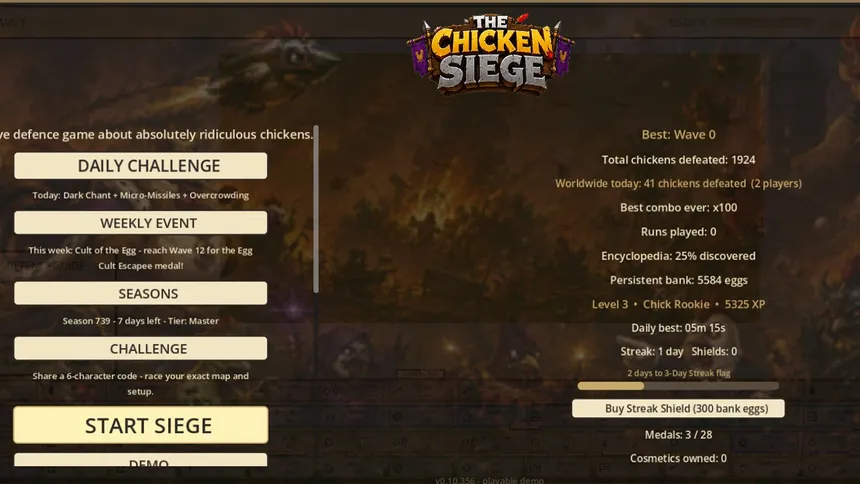 Скриншот 4 к игре Chicken Siege