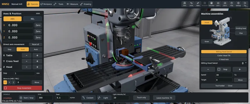 Скриншот 1 к игре Milling Machine Simulator 2: Machine Shop