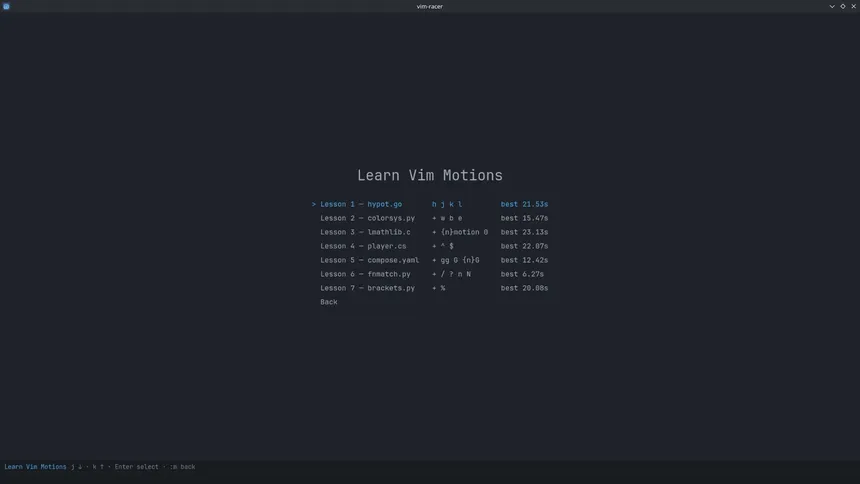 Скриншот 2 к игре vim racer