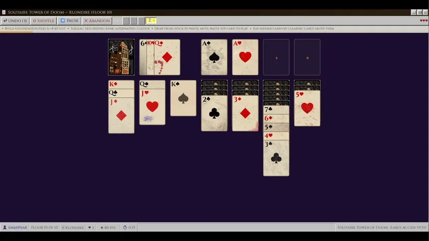 Скриншот 1 к игре The Solitaire Tower of Doom