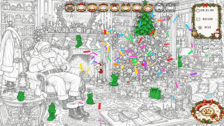 Скриншот 1 к игре Christmas Mystery: 100 Hidden Cats