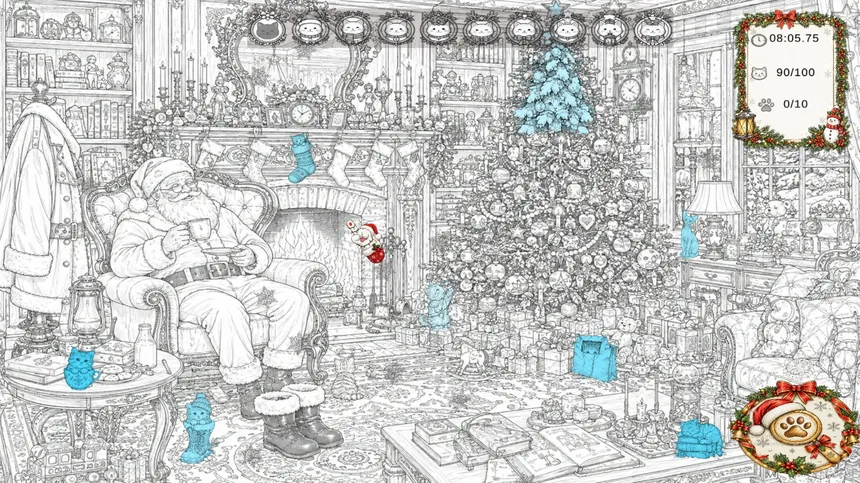 Скриншот 4 к игре Christmas Mystery: 100 Hidden Cats
