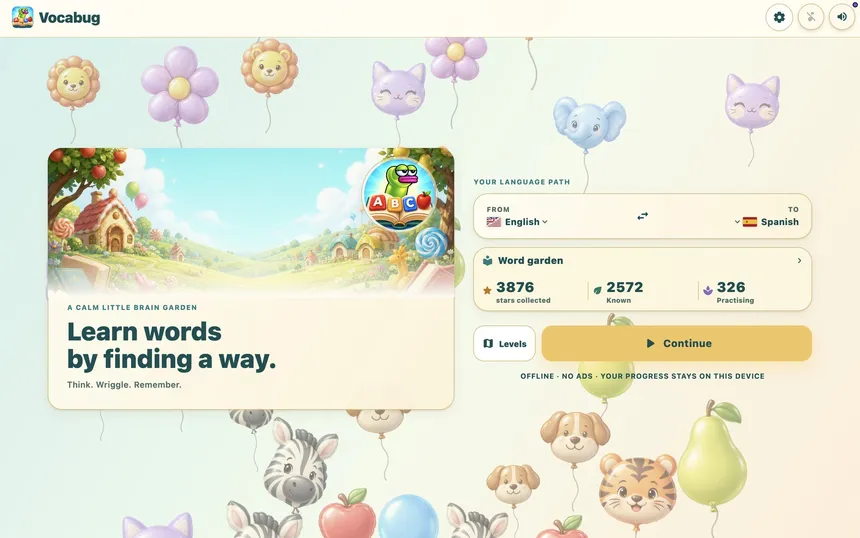Скриншот 1 к игре Vocabug