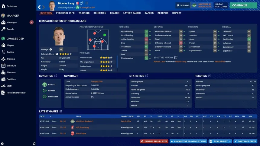 Скриншот 1 к игре Pro Basketball Manager 2024