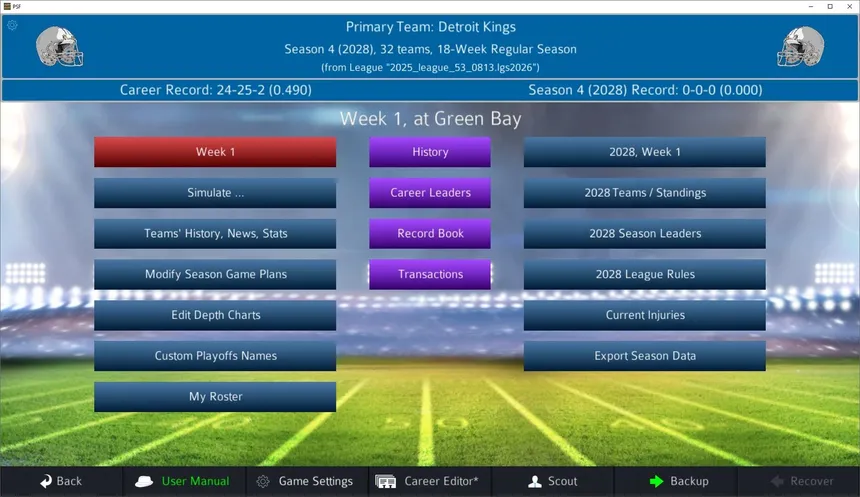 Скриншот 3 к игре Pro Strategy Football 2026