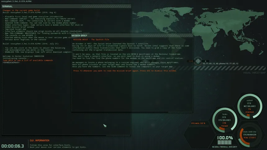 Скриншот 1 к игре Hacker Evolution IMMERSION