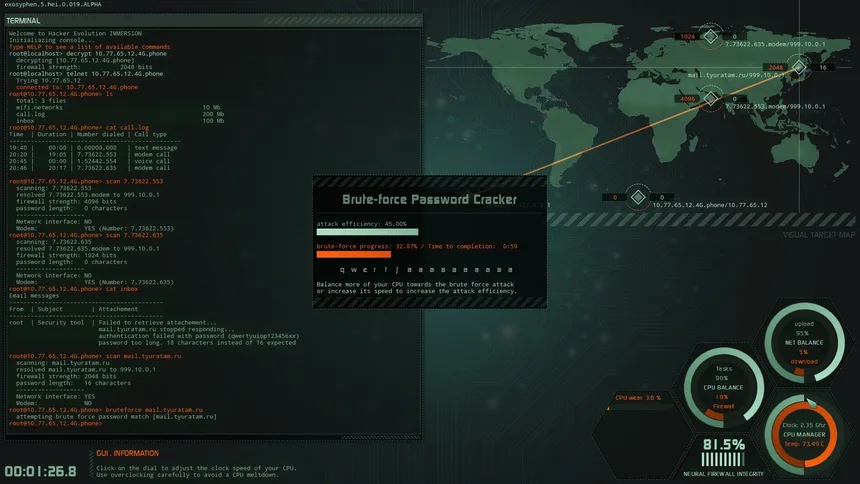 Скриншот 4 к игре Hacker Evolution IMMERSION