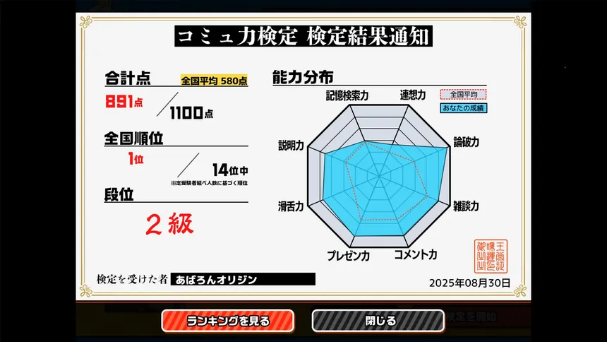 Скриншот 5 к игре おしゃべりキング！コミュ力診断ゲーム