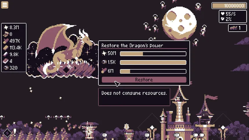 Скриншот 1 к игре A Game About a King Saving a Dragon