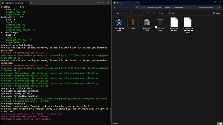 Скриншот 5 к игре Directory Dungeon - File Explorer Dungeon Crawler