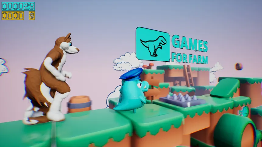 Скриншот 6 к игре Dino running from a FURRY: GAMESFORFARM